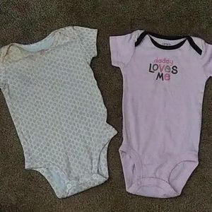2 baby girl onsies